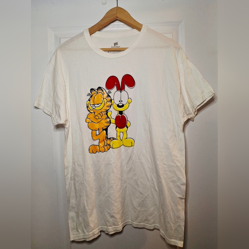 Vintage 90s 🐾🧡Garfield & Odie Short Sleeve Tee (L)